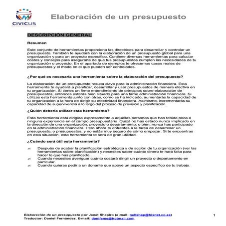 Elaboracion de un propuesto part 1