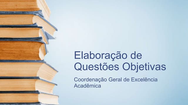 Elaboração de questões objetivas