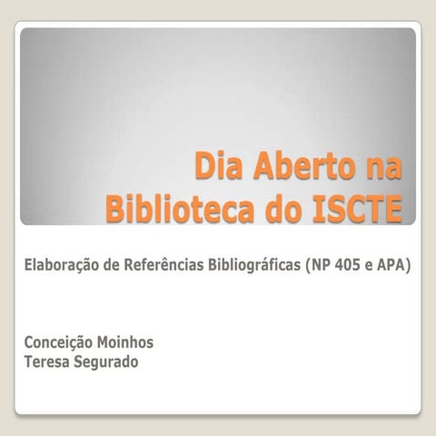 Elaboração de referências bibliográficas