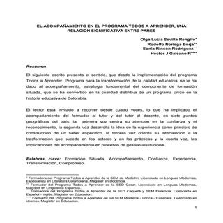 EL ACOMPAÑAMIENTO EN EL PROGRAMA TO...