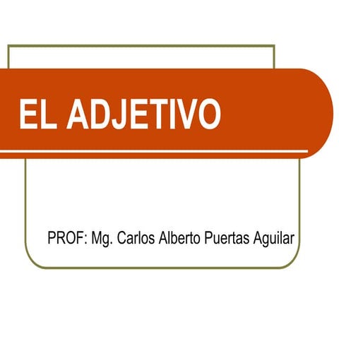 El adjetivo