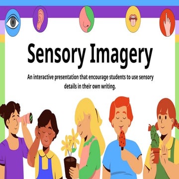 ELA English Creative Writing Sensory Imagery Interactive Presentation in Brig...