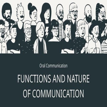 Functions of Communication Presentation (oral communication in context)