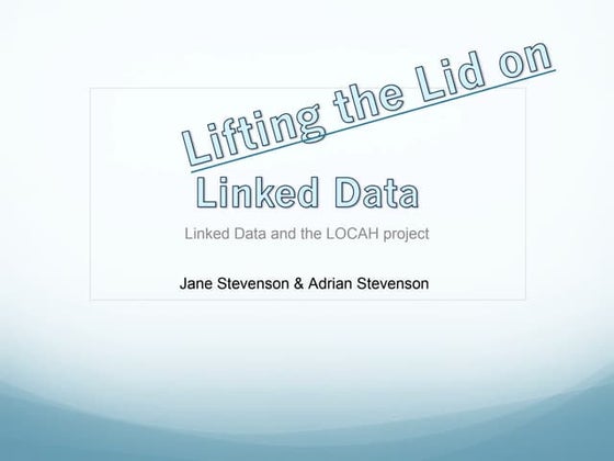 Lifting the Lid on Linked Data