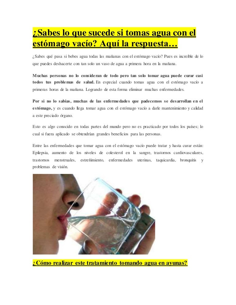 enfermedades que se curan tomando agua