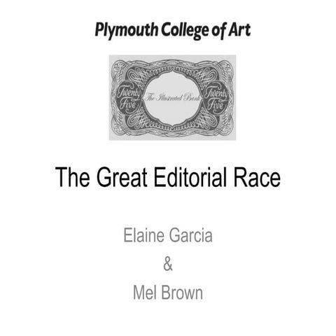 The Great Editorial Race (JISC Event)