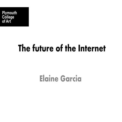 The Future of the Internet (JISC TurboTEL 2014)