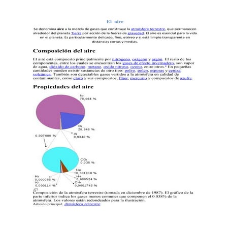 EL AIRE Y SUS PROPIEDADES | PDF