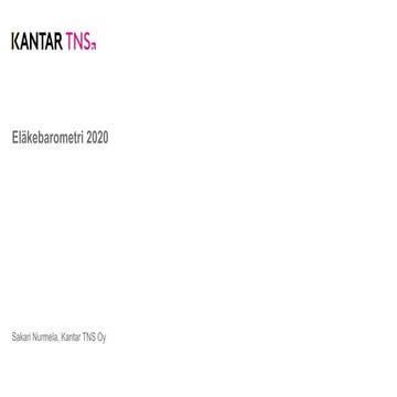 Eläkebarometri 2020