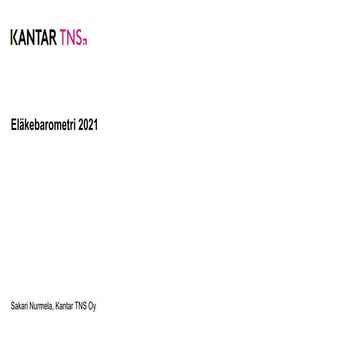 Eläkebarometri 2021