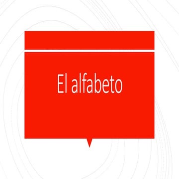 El alfabeto