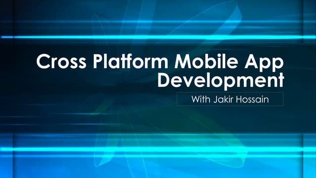 Cross Platform Mobile App Development 
