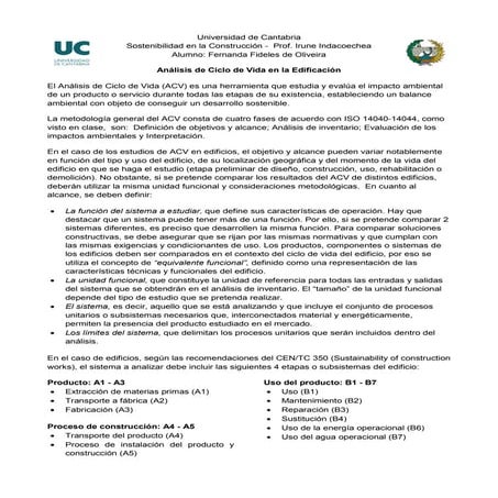 El análisis de ciclo de vida