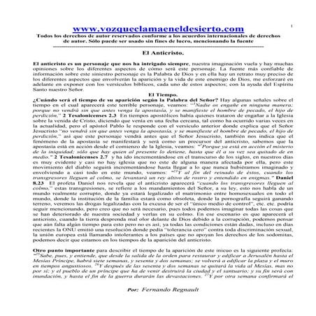 El anticristo al descubierto