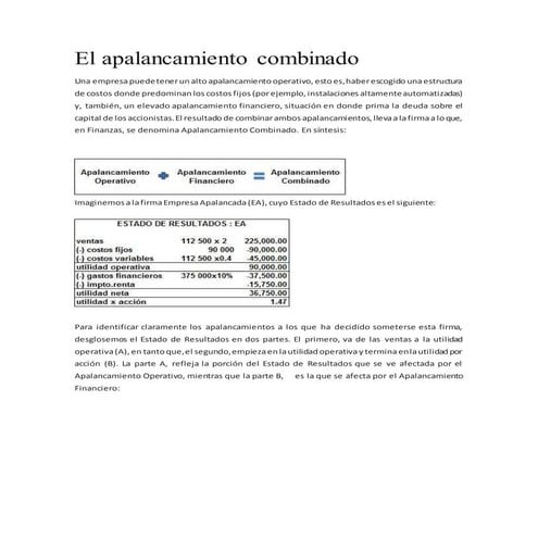 El apalancamiento combinado