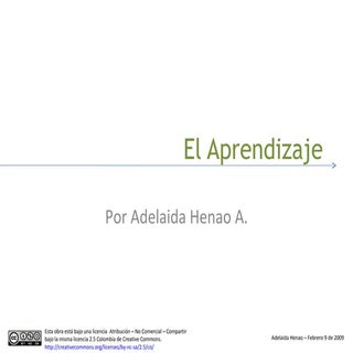 El Aprendizaje