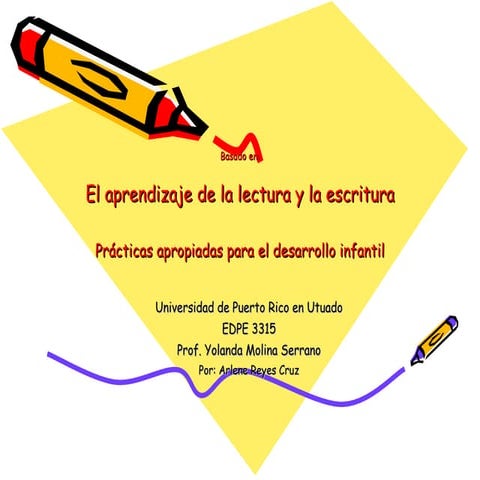 El aprendizaje de la lectura y la escritura | PPT