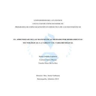 El aprendizaje de las matemáticas  ...