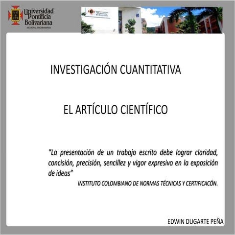 El artículo científico