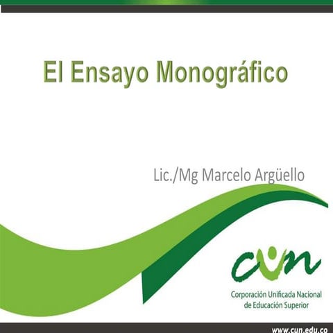 El Ensayo Monográfico