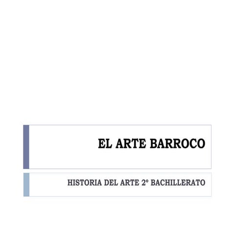 El Arte Barroco