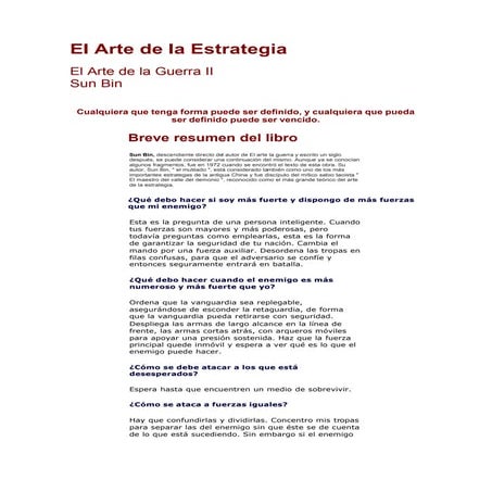 El arte de la guerra II