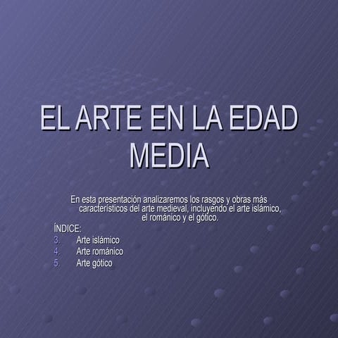 El arte en la edad media