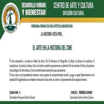 U.D.C.A: 20 - El arte en la historia del cine