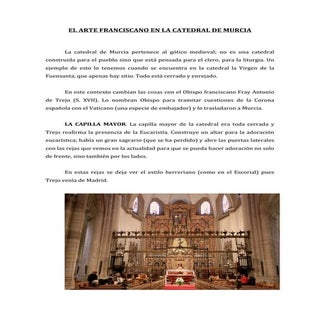 El arte franciscano en la catedral ...