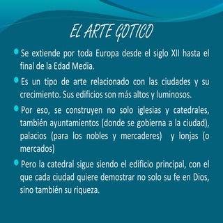 El arte gotico  2º eso