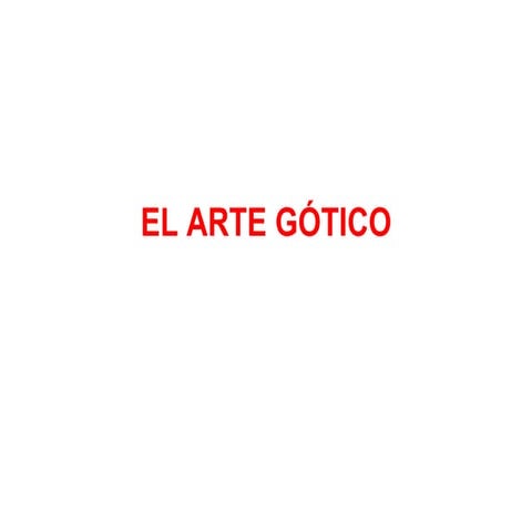 El arte gótico