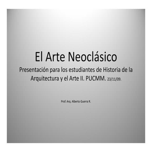 El arte neoclásico