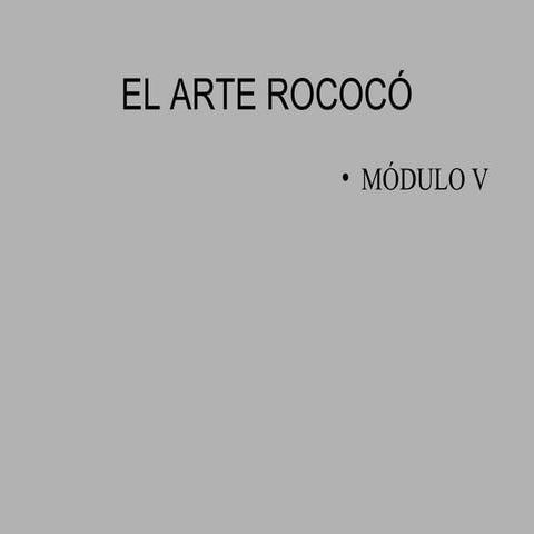 El arte rococó