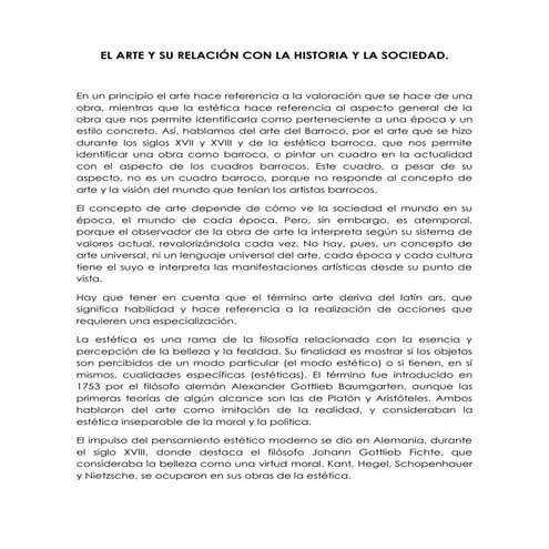 El arte y su relación con la historia y la sociedad