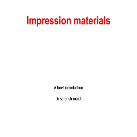 Elastic impression materials