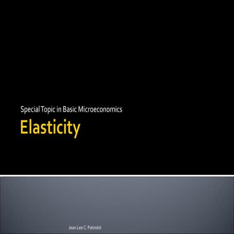 Elasticity 