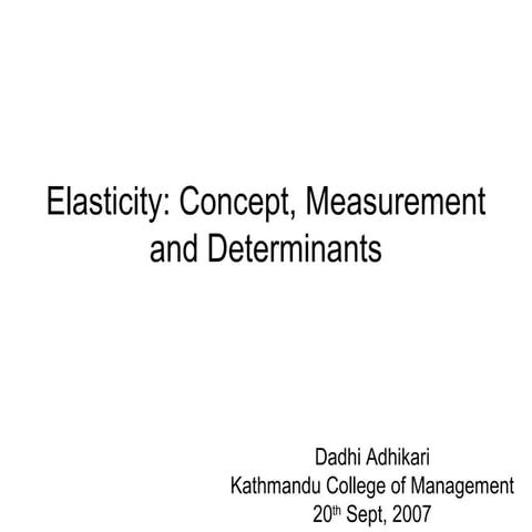 Elasticity 1
