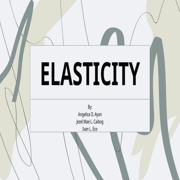 elasticity powerpoint presentation report