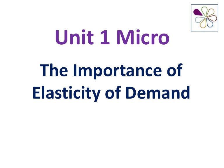 Elasticity Of Demand
