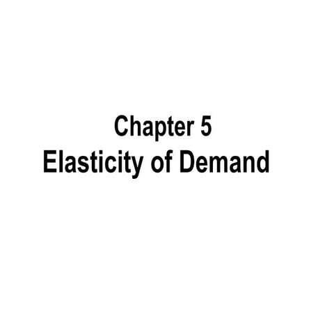 Elasticity of demand