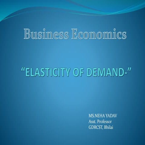 Elasticity of demand
