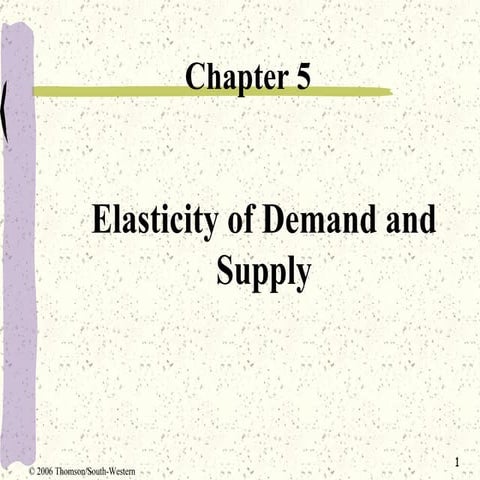 Elasticity Of Demand And Supply