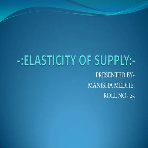 Elasticity of supply