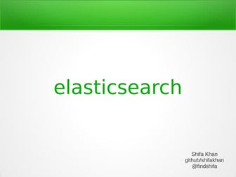 Elasticsearch Basics