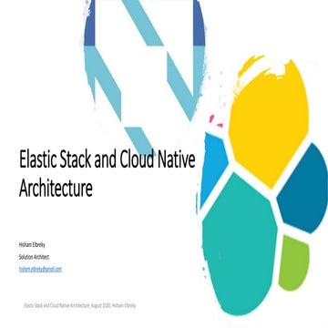 Elastic stack and cloud native architecture