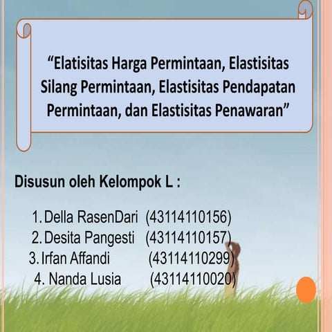 Elastisitas permintaan dan penawaran 