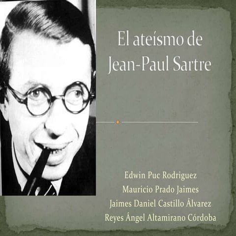 El ateismo de jaen paul sartre