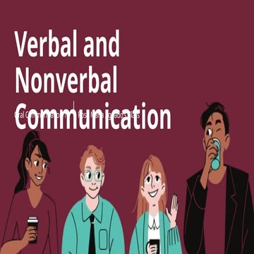 ELA Verbal and Nonverbal Communication Education Presentation in Red and Whit...
