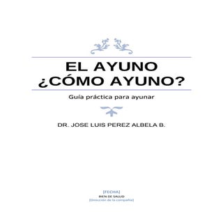 El ayuno dr perez albela