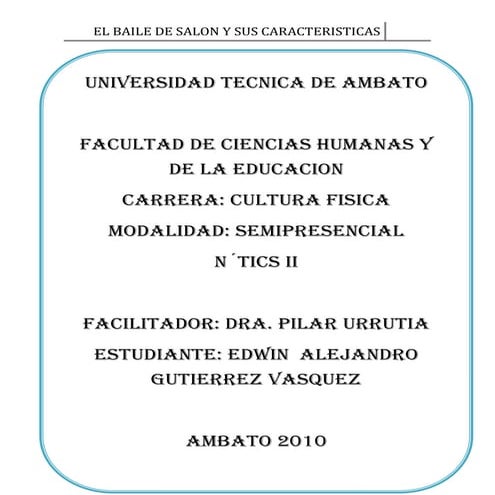 El baile de salon 2.0